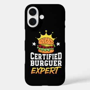 Certified Burger Expert Hamburger Handdrawn Burger iPhone 16 Case