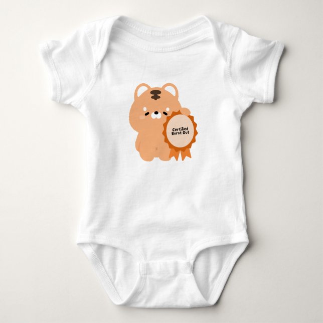 Certified Burnt Out Tiger Baby Bodysuit (Front)
