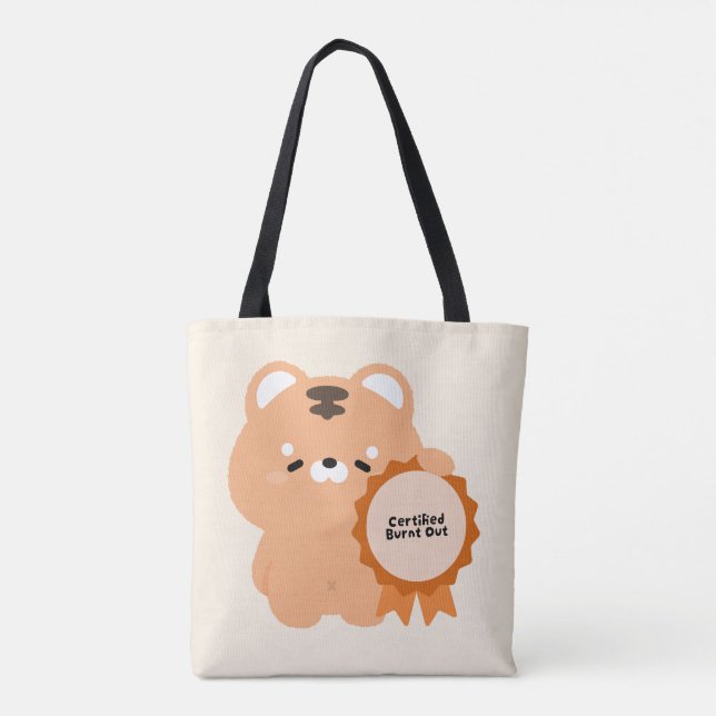 Certified Burnt Out Tiger Tote Bag (Back)