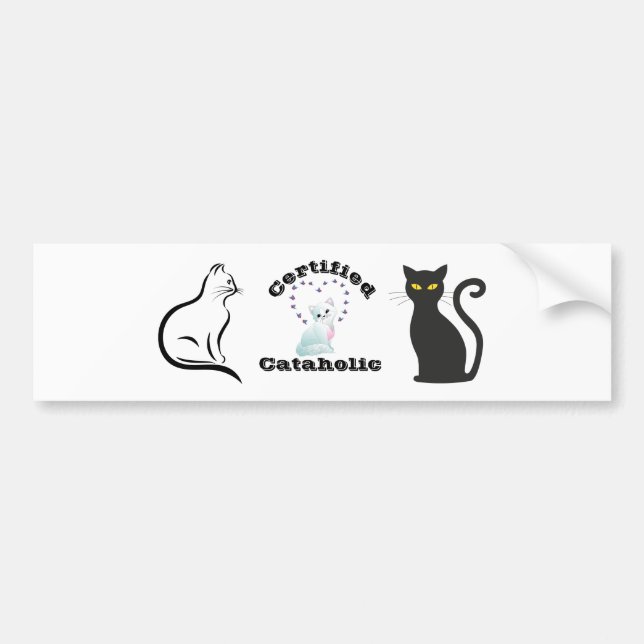 Certified Cataholic  Bumper Sticker (Front)