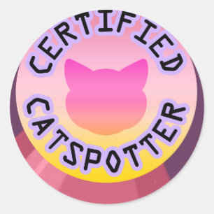 Certified Catspotter Classic Round Sticker
