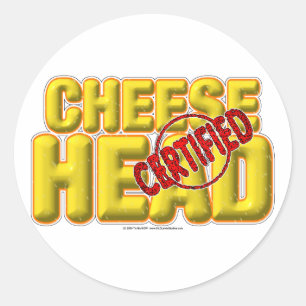 Certified CheeseHead Classic Round Sticker