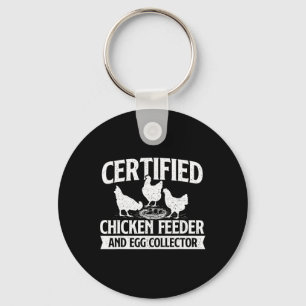 Certified Chicken Feeder And Egg Collector - Chick Keychain