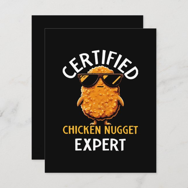  Certified Chicken Nugget Expert Enclosure Card (Front/Back)