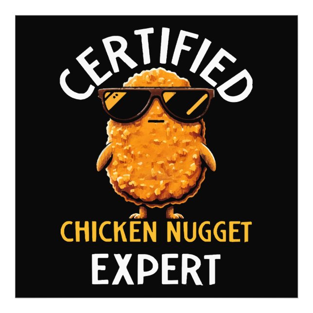  Certified Chicken Nugget Expert Photo Print (Front)