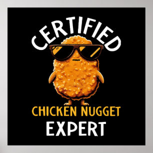  Certified Chicken Nugget Expert Poster