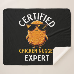 Certified Chicken Nugget Expert Sherpa Blanket
