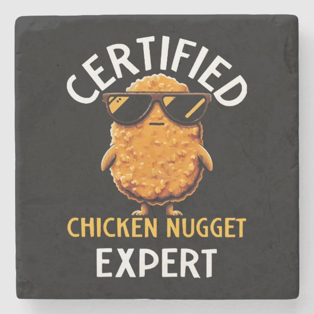  Certified Chicken Nugget Expert Stone Coaster (Front)