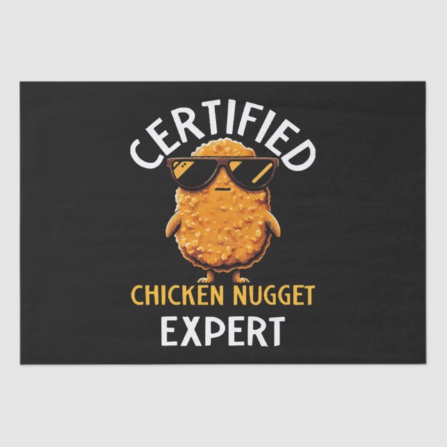  Certified Chicken Nugget Expert Tissue Paper (Front)