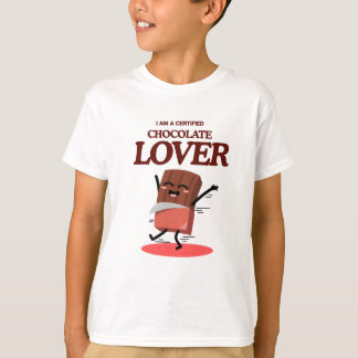 Certified Chocolate Lover | Funny Chocolate Design T-Shirt