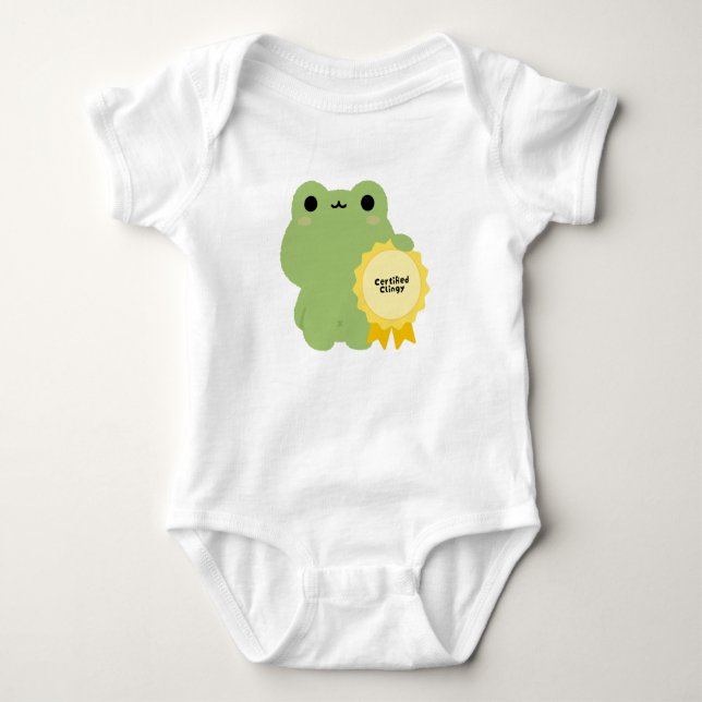 Certified Clingy Frog Baby Bodysuit (Front)
