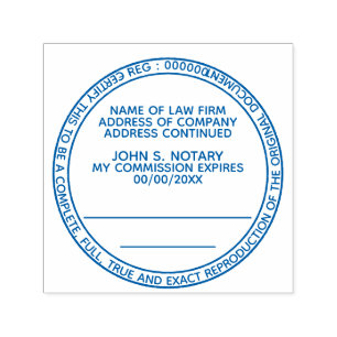 Certified copy notary public round black self-inking stamp