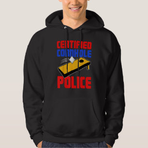 Certified Cornhole Police  Corn Hole Hoodie