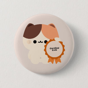 Certified Cute Cat 2 Inch Round Button