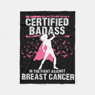 Certified D Against Breast Cancer Awareness Pink R Fleece Blanket