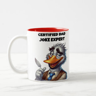 Certified Dad Joke Expert Two-Tone Coffee Mug