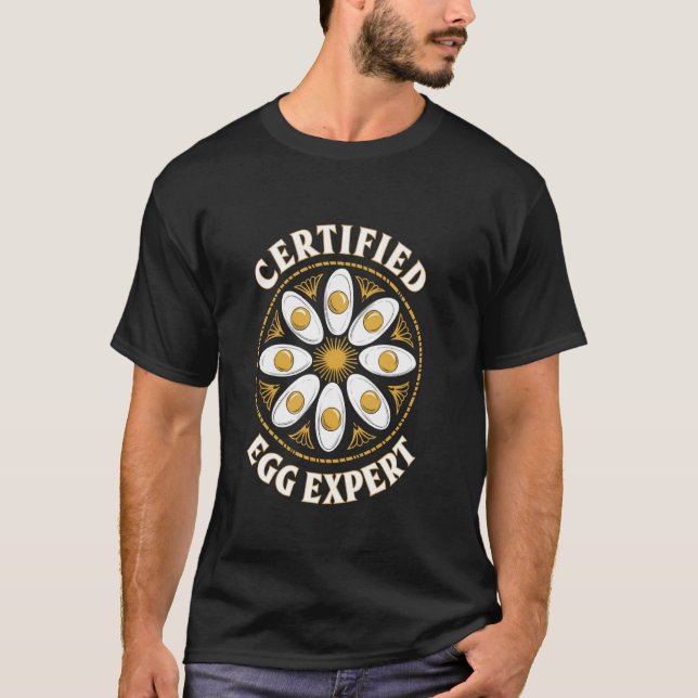 Certified Deviled Egg Expert Omelette Food Lover K T-Shirt (Front)