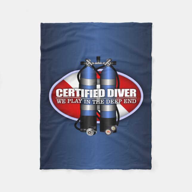 Certified Diver (ST) Fleece Blanket (Front)