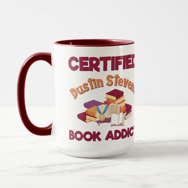 Certified Dustin Stevens Book Addict Mug (Left)