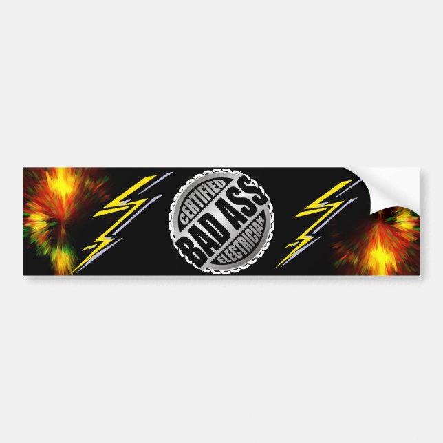 Certified Electrician Bumper Sticker (Front)