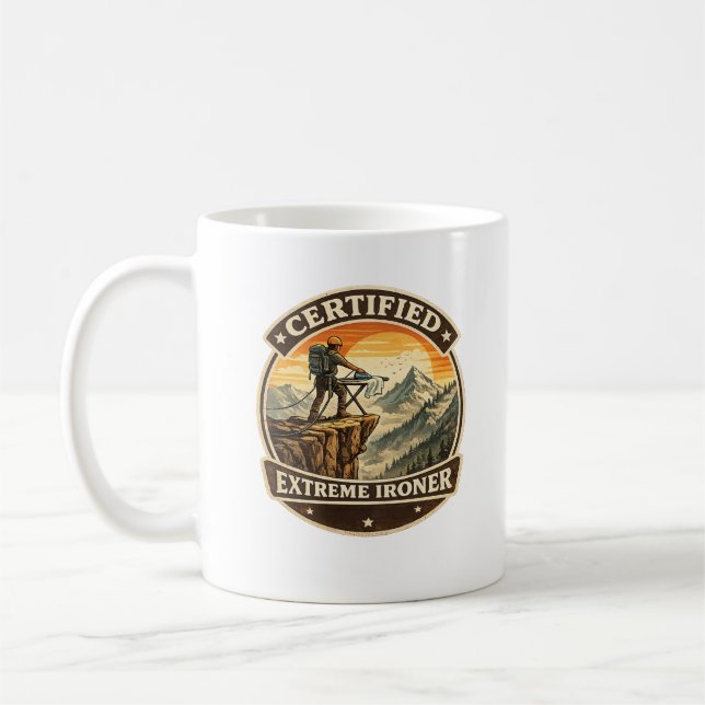 Certified Extreme Ironer Mountain Adventure Mug (Gauche)