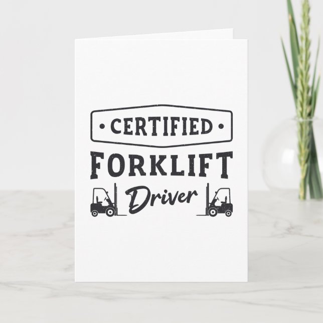 Certified Forklift Driver Forklift Operator Truck Card (Front)