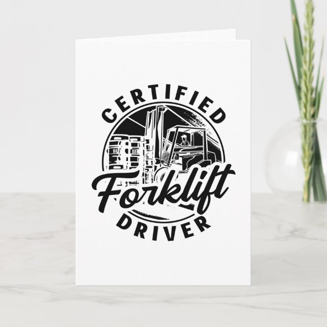 Certified Forklift Driver Truck Forklift Operator Card (Front)