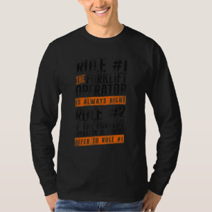 Certified Forklift Truck Operator Vintage Rule 1 T-Shirt