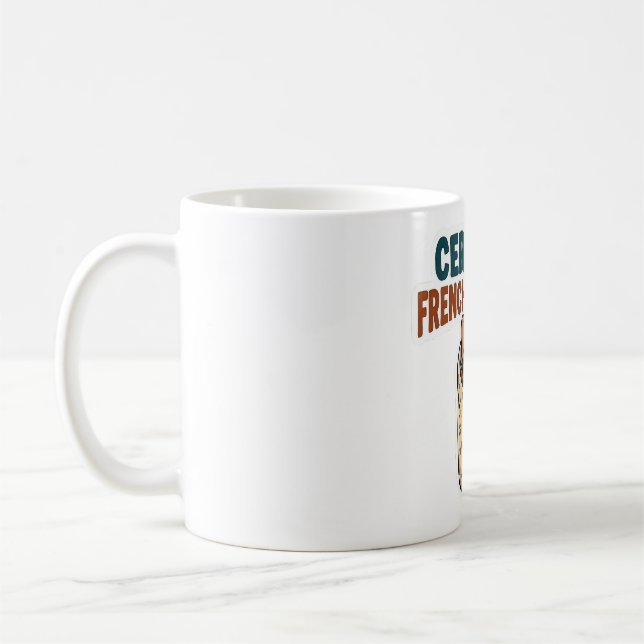 Certified Frenchie Burrito Sticker Coffee Mug (Left)