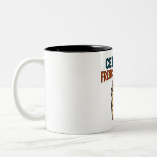 Certified Frenchie Burrito Sticker Two-Tone Coffee Mug