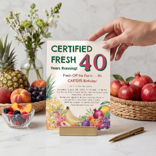 Certified Fresh 40 Years Running Fruit Farm  Invitation