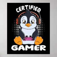Certified Gamer Cute Penguin