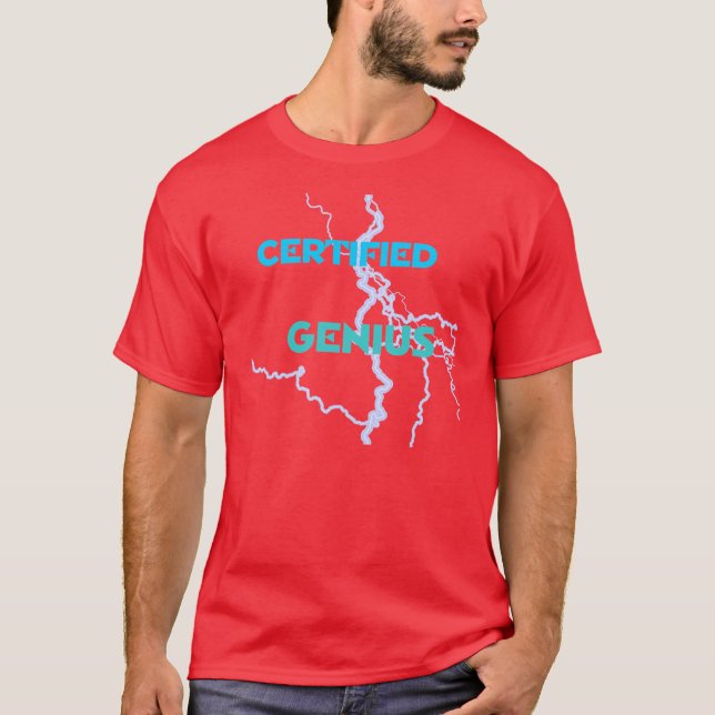 "Certified Genius Red" T-shirt (Front)