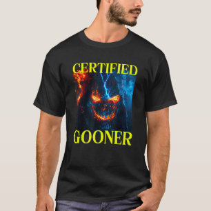 Certified Gooner Cringe Hard Skeleton Meme T-Shirt