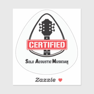 Certified Guitar Pick Headstock Sticker