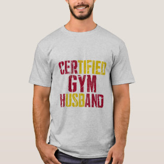 Certified Gym Husband red and Yellow design T-Shirt