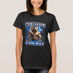 Certified Gym Rat Meme Fitness Bodybuilding Gym Lo T-Shirt