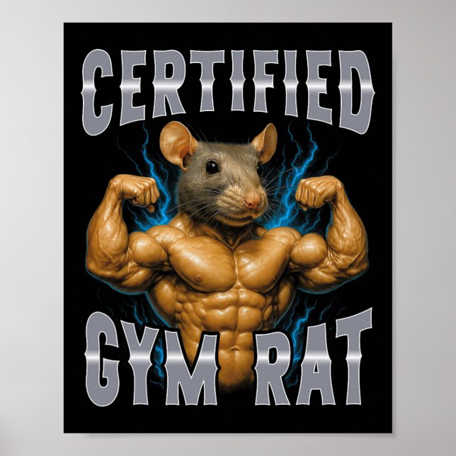 Certified Gym Rat  Poster (Front)