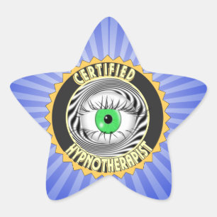 CERTIFIED HYPNOTHERAPIST LOGO STAR STICKER