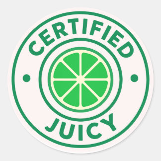 Certified Juicy™ – Autocollant Rond Lime