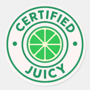 Certified Juicy™ – Lime Circle Sticker