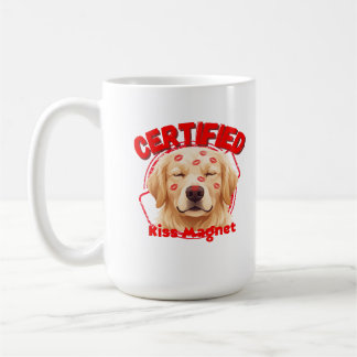 Certified Kiss Magnet - Funny Golden Retriever Dog Coffee Mug