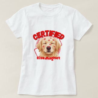 Certified Kiss Magnet - Funny Golden Retriever Dog T-Shirt