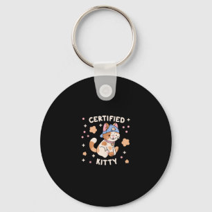 Certified Kitty Cat Lover  Keychain
