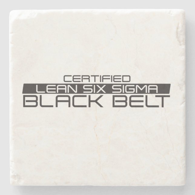 Certified Lean Six Sigma Black Belt  Stone Coaster (Front)