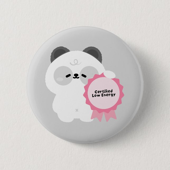 Certified Low Energy Panda 2 Inch Round Button (Front)