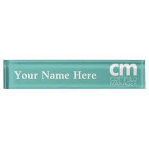 Certified Manager Desk Nameplate