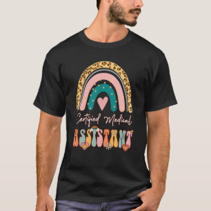 Certified Medical Assistant CMA Groovy Retro Rainb T-Shirt