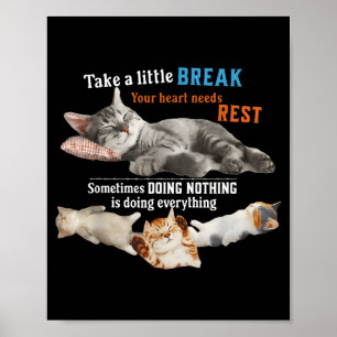 Certified Nap Expert Funny Lazy Cat Meme Cat Moms  Poster