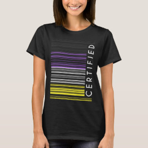 Certified Nonbinary Enby Flag Barcode Genderqueer T-Shirt